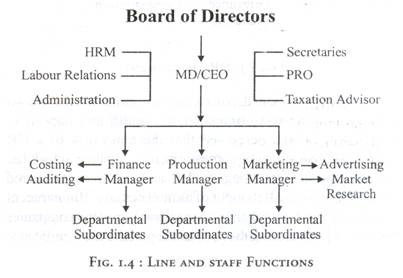 Line and Staff Functions