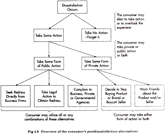 Overview of the Consumer's Postdissatisfaction Alternatives