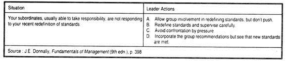 Situation and Leader Actions