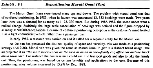 Repositioning Maurti Omni