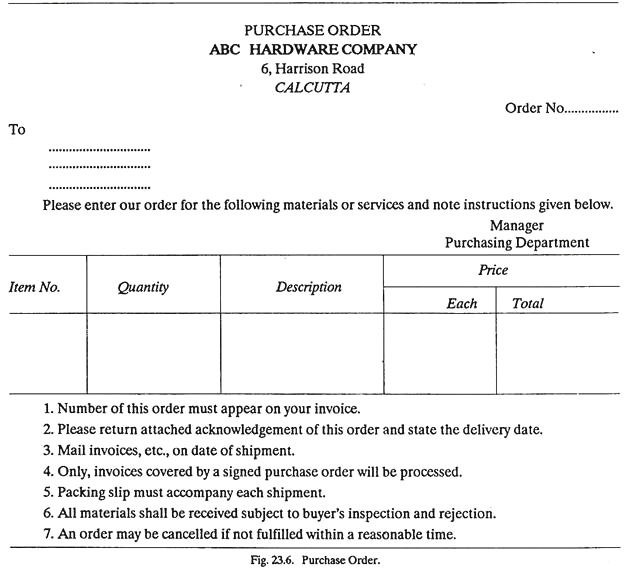 Purchase Order