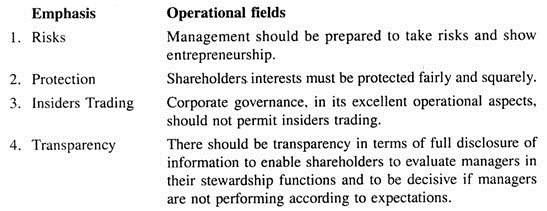 Emphasis and Operational fields