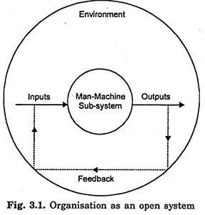 एक ओपन सिस्टम के रूप में संगठन 