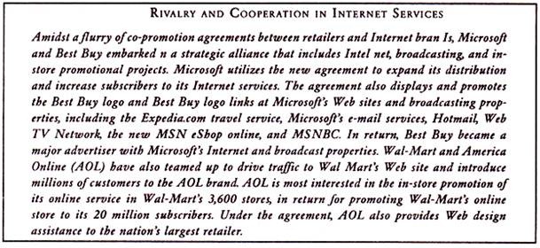Rivalry and Cooperation in Internet Services