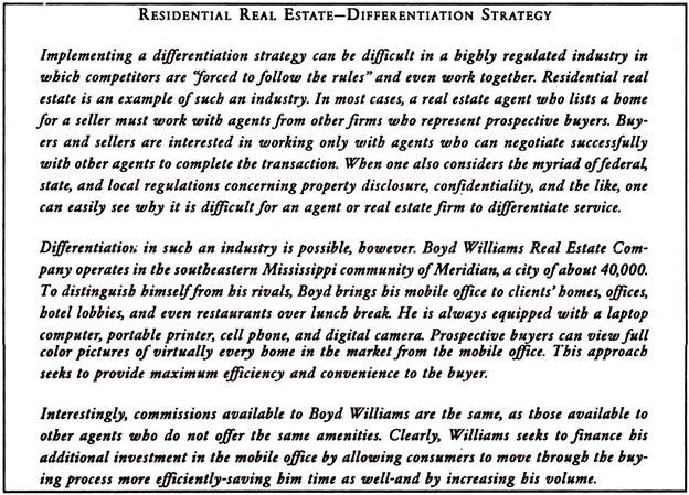 Residential Real Estate-Differentiation Strategy